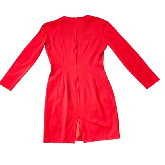 Moschino Jeans Vintage 1990s Orange Long Sleeve Dress size 10 GVC - Picture 2 of 7